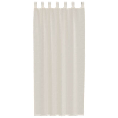 Tende in Voile con Linguetta 2 pz Crema