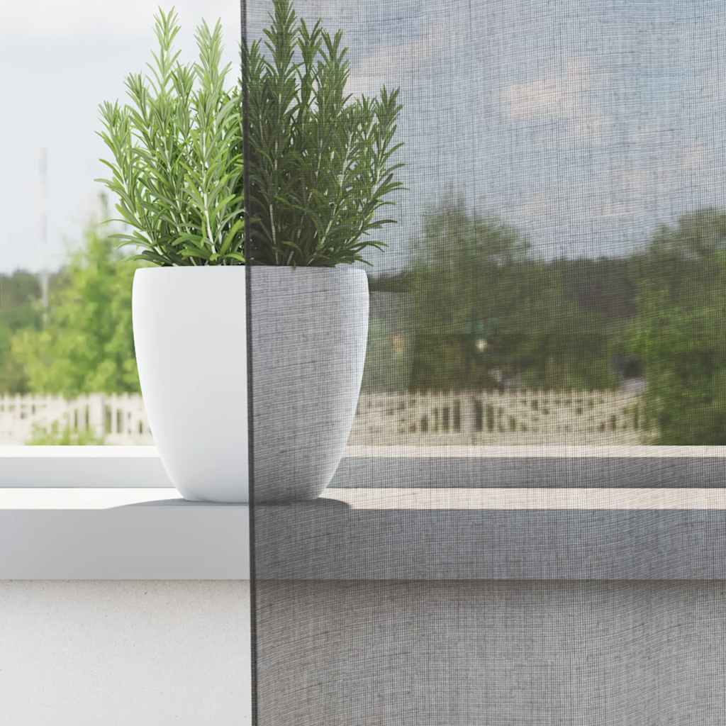 Tende in Voile con Passanti 2 pz Grigio Scuro 140x225 cm