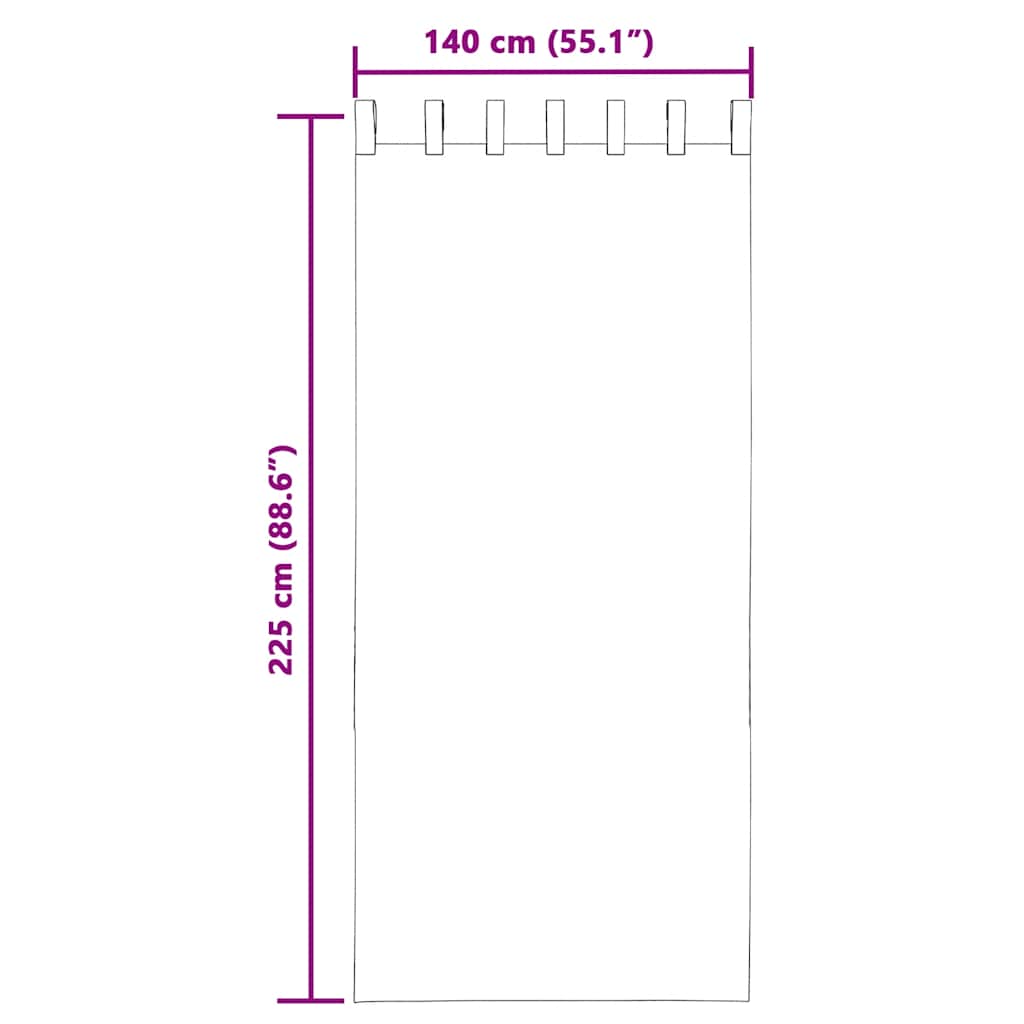 Tende in Voile con Passanti 2 pz Grigio Scuro 140x225 cm