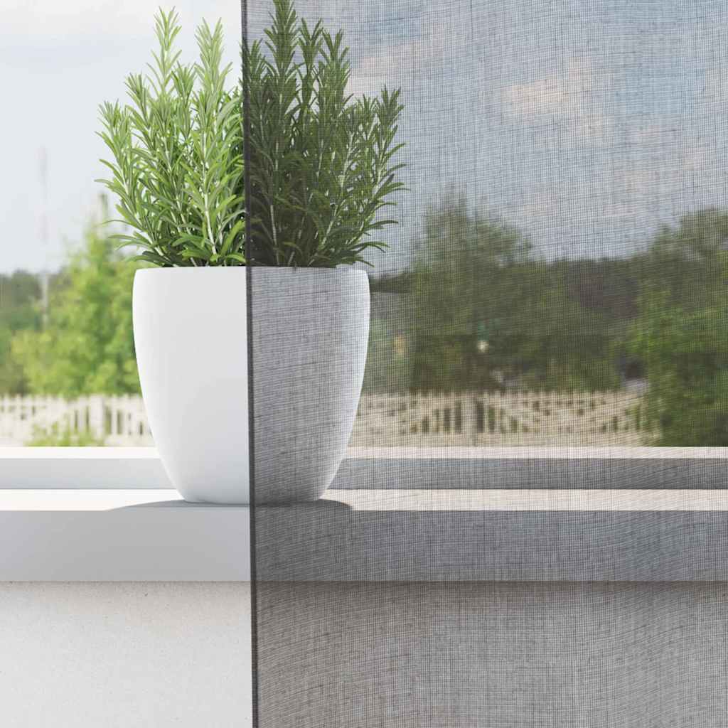 Tende in Voile con Passanti 2 pz Grigio Scuro 140x245 cm