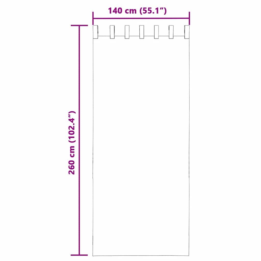 Tende in Voile con Passanti 2 pz Grigio Scuro 140x260 cm