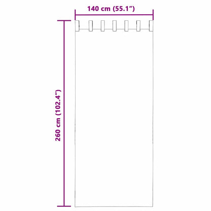 Tende in Voile con Passanti 2 pz Grigio Scuro 140x260 cm