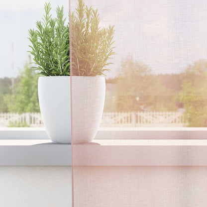 Tende in Voile con Passanti 2 pz Rosa Chiaro 140x175 cm | homemem39