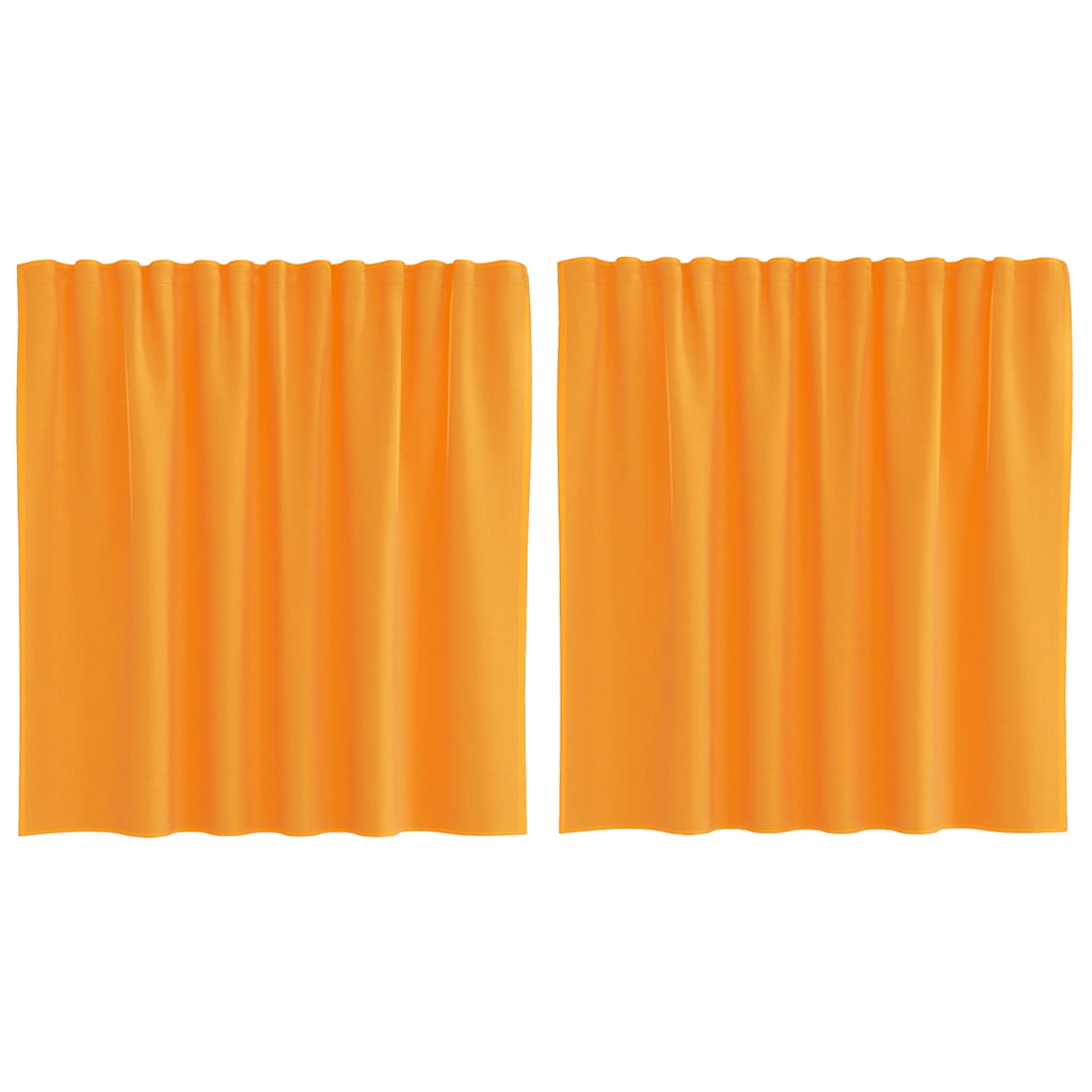 Tende in Voile con Passanti 2 pz Arancio 140x140 cm | homemem39