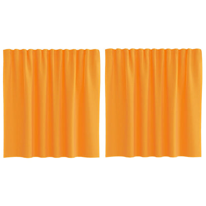 Tende in Voile con Passanti 2 pz Arancio 140x140 cm | homemem39