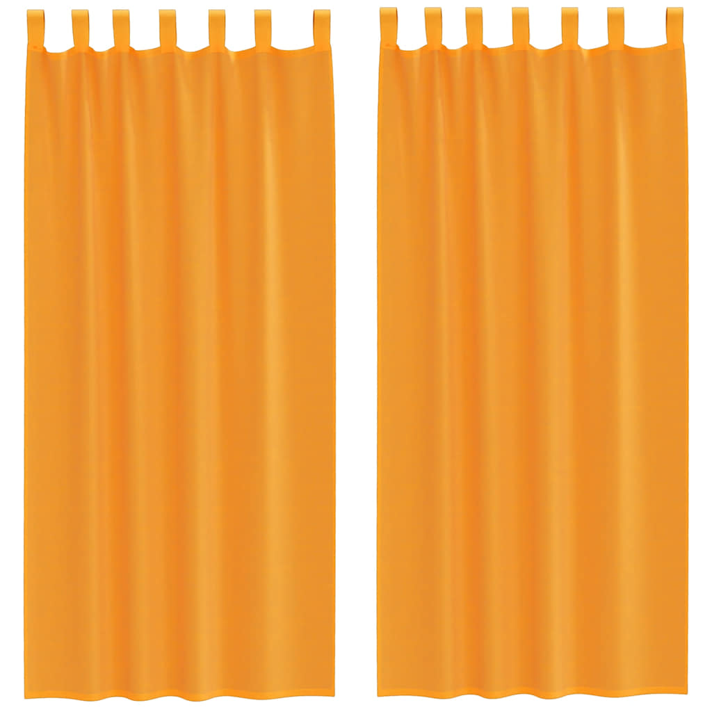 Tende in Voile con Passanti 2 pz Arancio 140x225 cm | homemem39