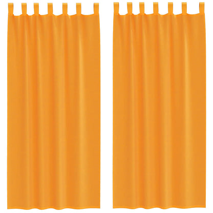 Tende in Voile con Passanti 2 pz Arancio 140x225 cm | homemem39