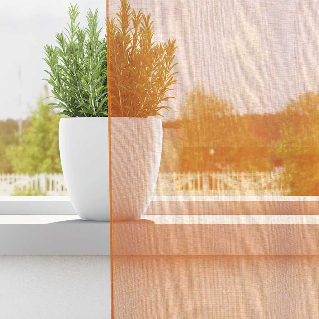 Tende in Voile con Passanti 2 pz Arancio 140x225 cm | homemem39