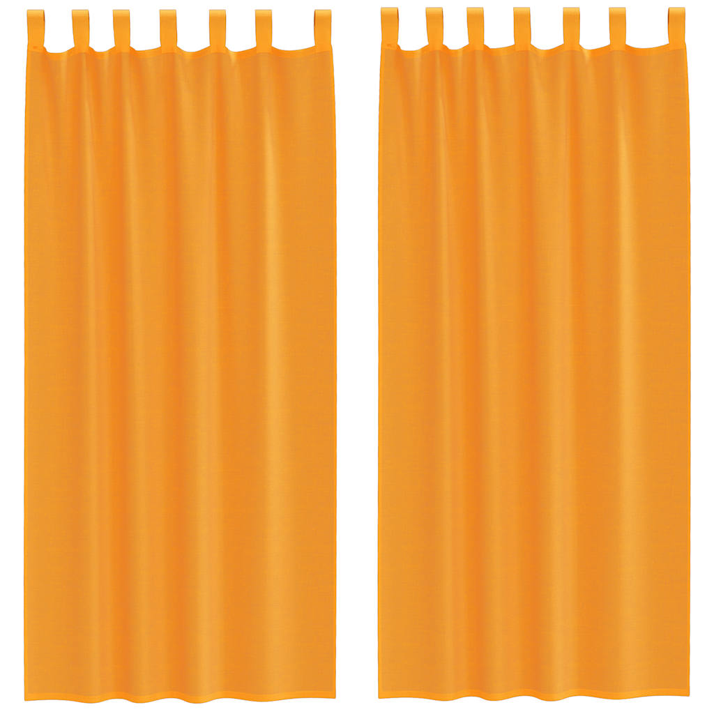 Tende in Voile con Passanti 2 pz Arancio 140x245 cm