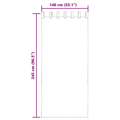 Tende in Voile con Passanti 2 pz Arancio 140x245 cm