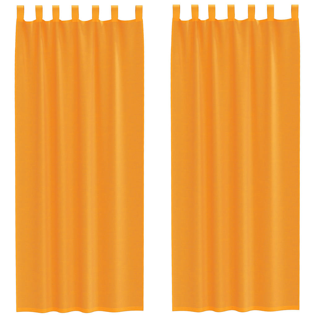 Tende in Voile con Passanti 2 pz Arancio 140x260 cm | homemem39