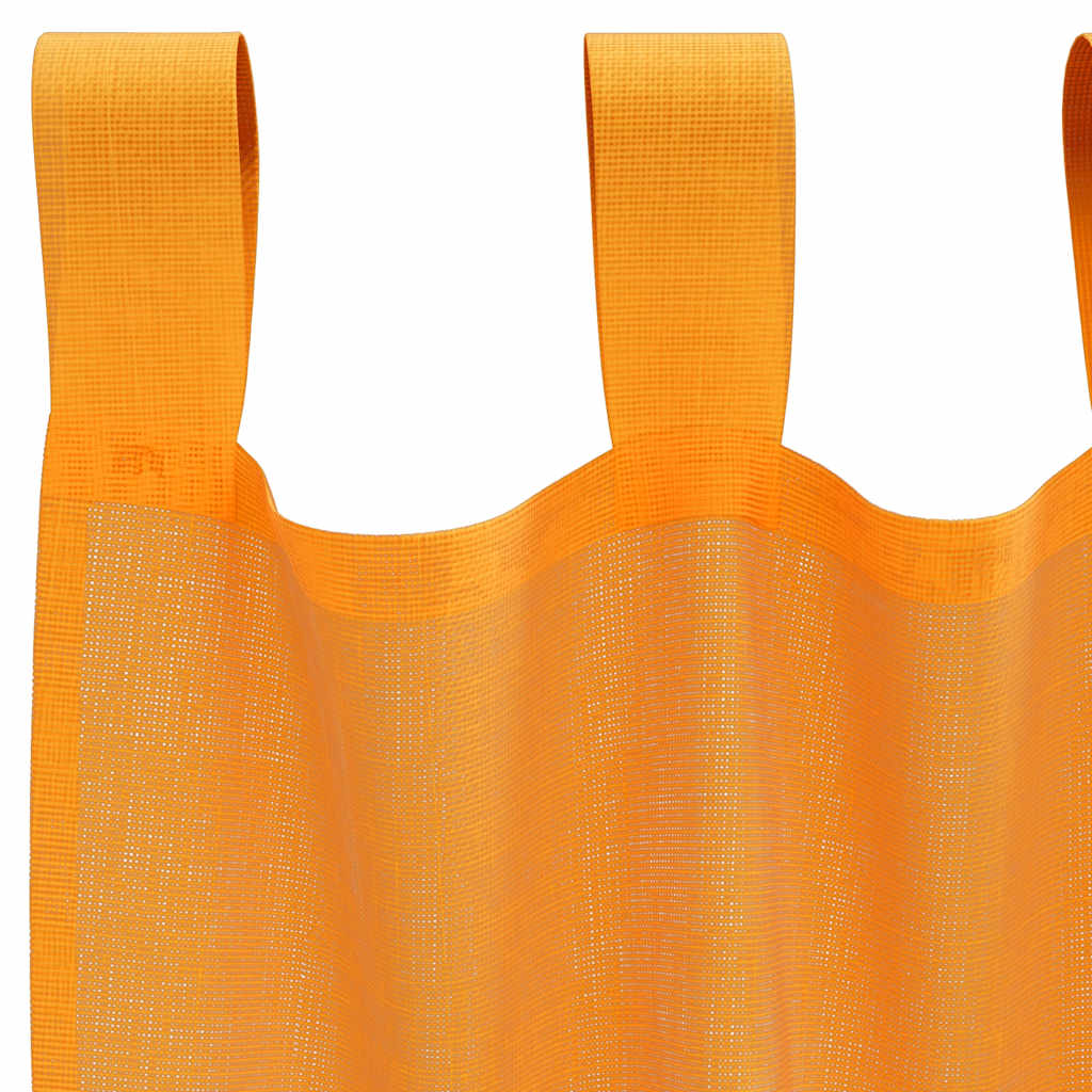 Tende in Voile con Passanti 2 pz Arancio 140x260 cm