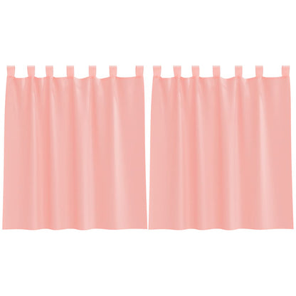 Tende in Voile con Passanti 2 pz Rosa 140x140 cm