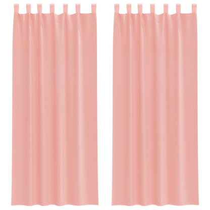 Tende in Voile con Passanti 2 pz Rosa 140x260 cm | homemem39