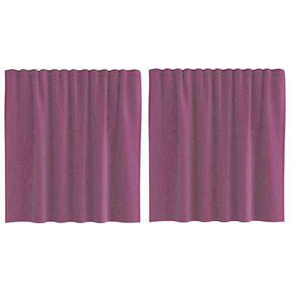 Tende in Voile con Passanti 2 pz Viola 140x140 cm | homemem39