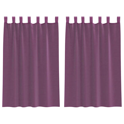 Tende in Voile con Passanti 2 pz Viola 140x175 cm | homemem39