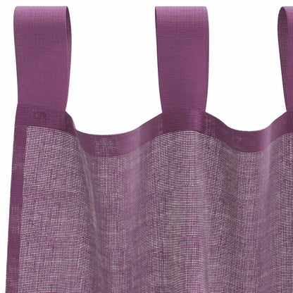 Tende in Voile con Passanti 2 pz Viola 140x175 cm | homemem39