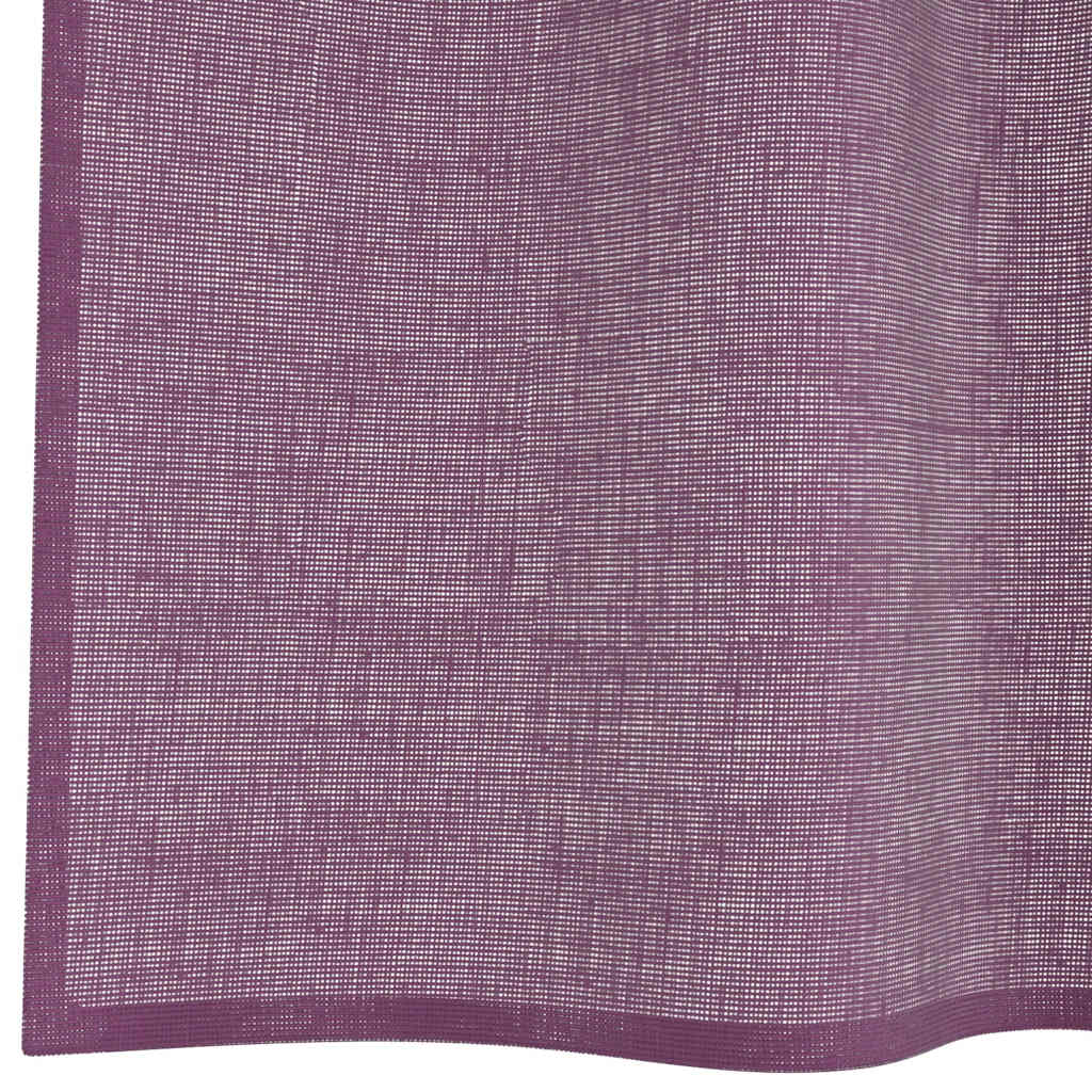 Tende in Voile con Passanti 2 pz Viola 140x225 cm | homemem39