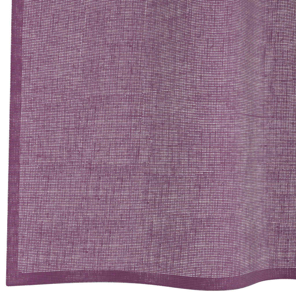 Tende in Voile con Passanti 2 pz Viola 140x260 cm