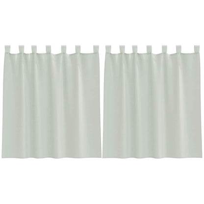Tende in Voile con Passanti 2 pz Grigio Chiaro 140x140 cm