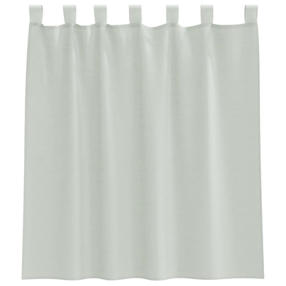 Tende in Voile con Passanti 2 pz Grigio Chiaro 140x140 cm