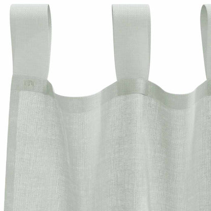 Tende in Voile con Passanti 2 pz Grigio Chiaro 140x140 cm