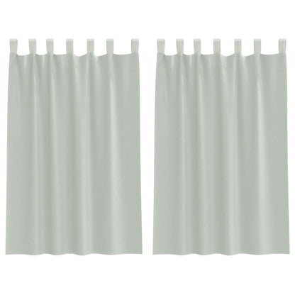 Tende in Voile con Passanti 2 pz Grigio Chiaro 140x175 cm
