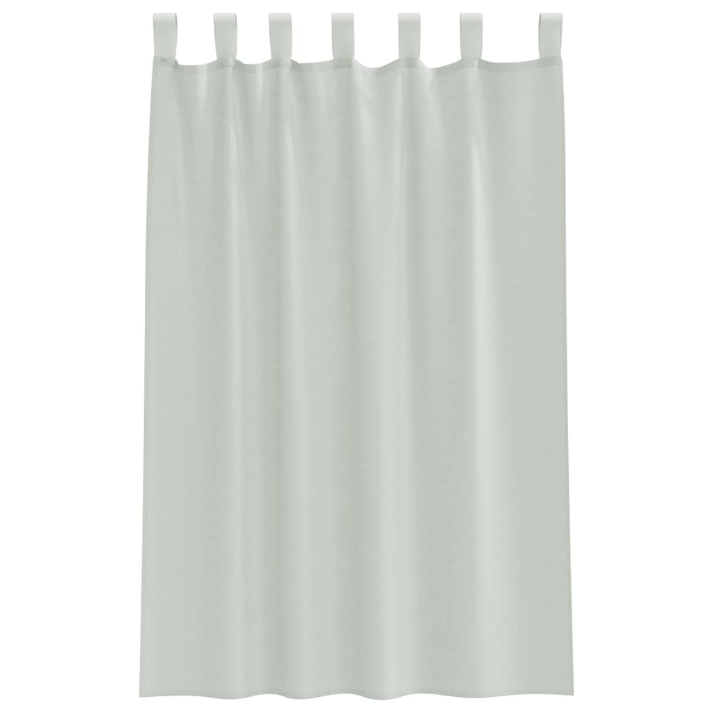 Tende in Voile con Passanti 2 pz Grigio Chiaro 140x175 cm