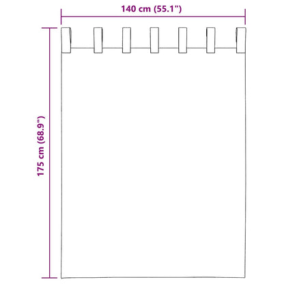 Tende in Voile con Passanti 2 pz Grigio Chiaro 140x175 cm