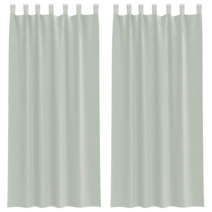 Tende in Voile con Passanti 2 pz Grigio Chiaro 140x245 cm
