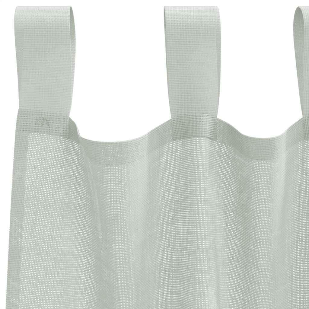 Tende in Voile con Passanti 2 pz Grigio Chiaro 140x245 cm