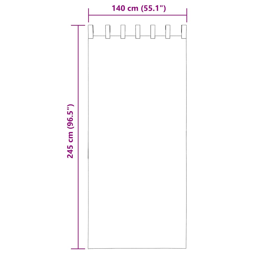 Tende in Voile con Passanti 2 pz Grigio Chiaro 140x245 cm