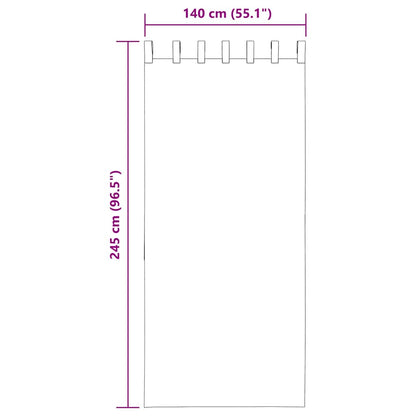 Tende in Voile con Passanti 2 pz Grigio Chiaro 140x245 cm