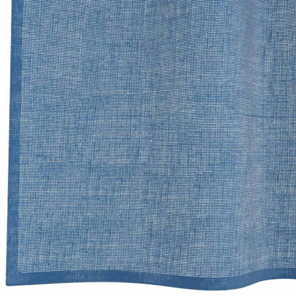 Tende in Voile con Passanti 2 pz Blu Reale 140x140 cm