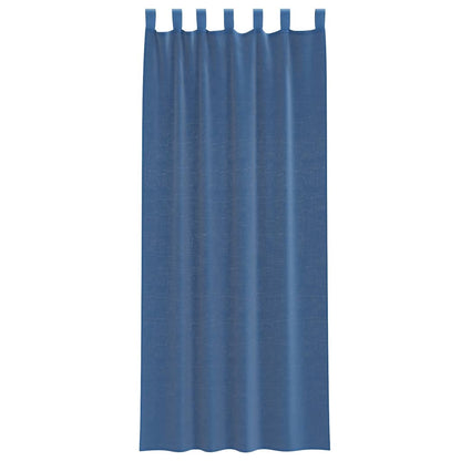 Tende in Voile con Passanti 2 pz Blu Reale 140x260 cm