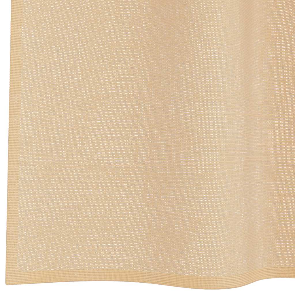 Tende in Voile con Passanti 2 pz Sabbia 140x225 cm
