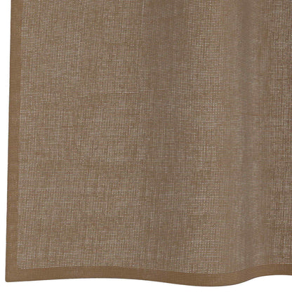 Tende in Voile con Passanti 2 pz Marrone Chiaro 140x260 cm