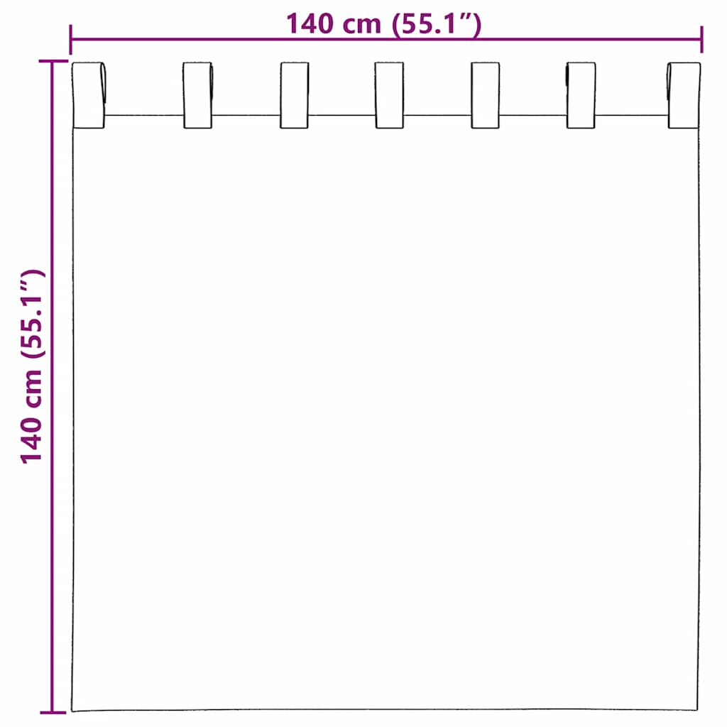 Tende in Voile con Passanti 2 pz Giallo 140x140 cm | homemem39
