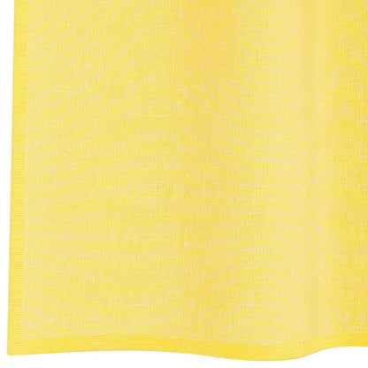 Tende in Voile con Passanti 2 pz Giallo 140x175 cm