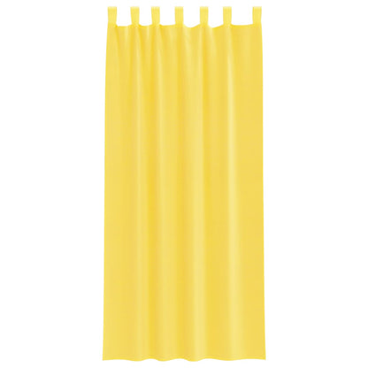 Tende in Voile con Passanti 2 pz Giallo 140x225 cm