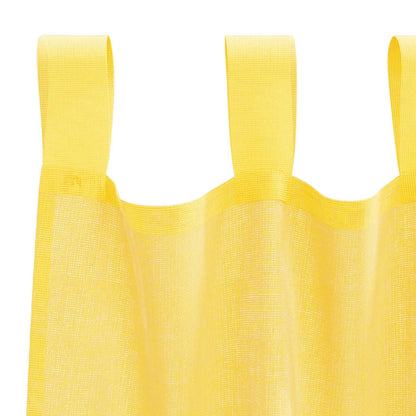 Tende in Voile con Passanti 2 pz Giallo 140x225 cm | homemem39