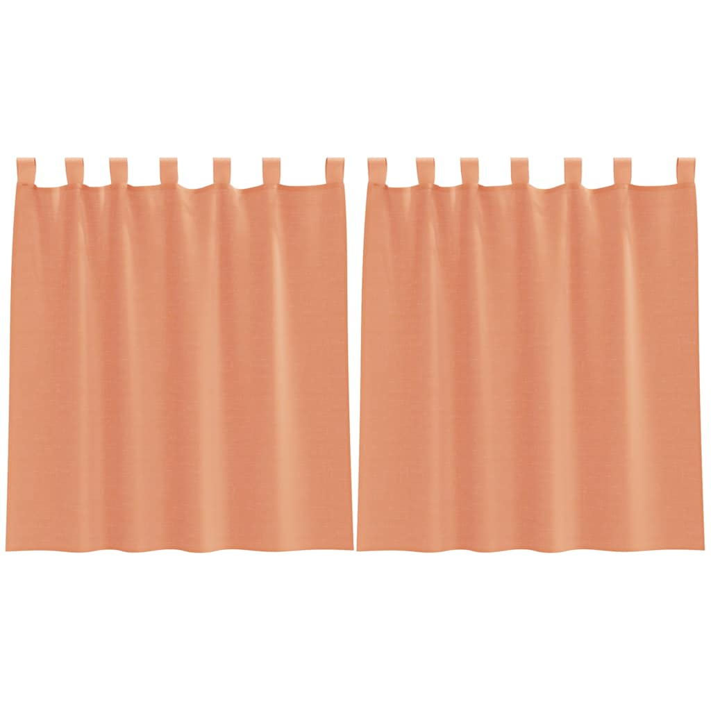Tende in Voile con Passanti 2 pz Terracotta 140x140 cm | homemem39
