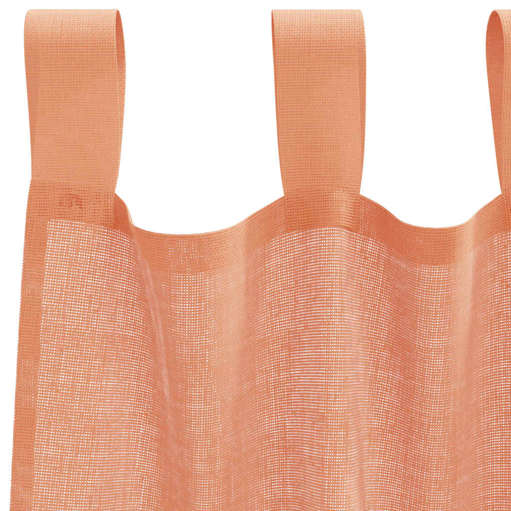 Tende in Voile con Passanti 2 pz Terracotta 140x140 cm | homemem39