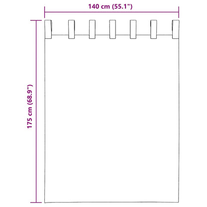 Tende in Voile con Passanti 2 pz Terracotta 140x175 cm