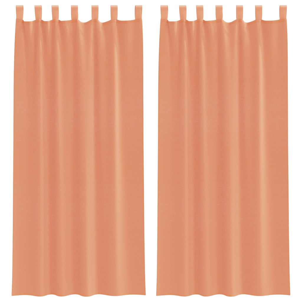 Tende in Voile con Passanti 2 pz Terracotta 140x225 cm | homemem39