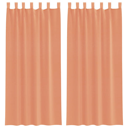 Tende in Voile con Passanti 2 pz Terracotta 140x225 cm