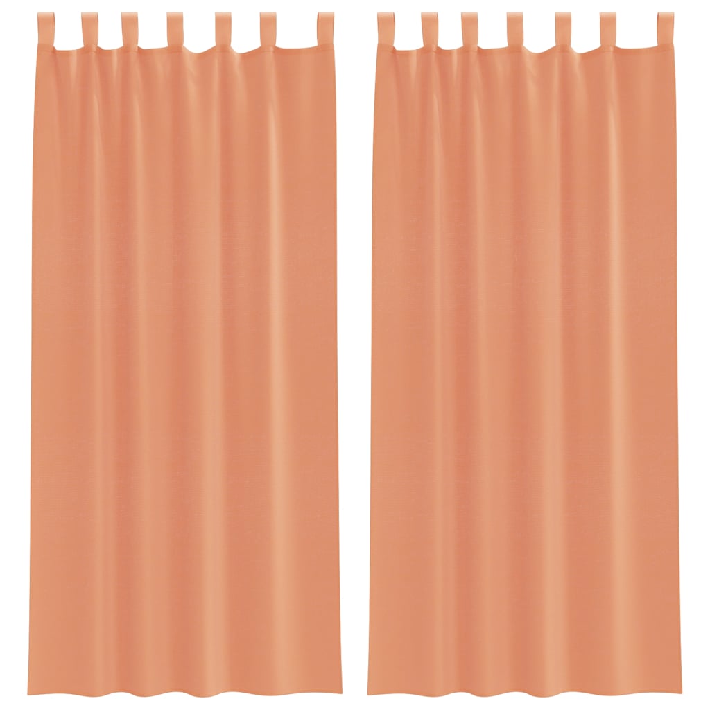 Tende in Voile con Passanti 2 pz Terracotta 140x245 cm | homemem39