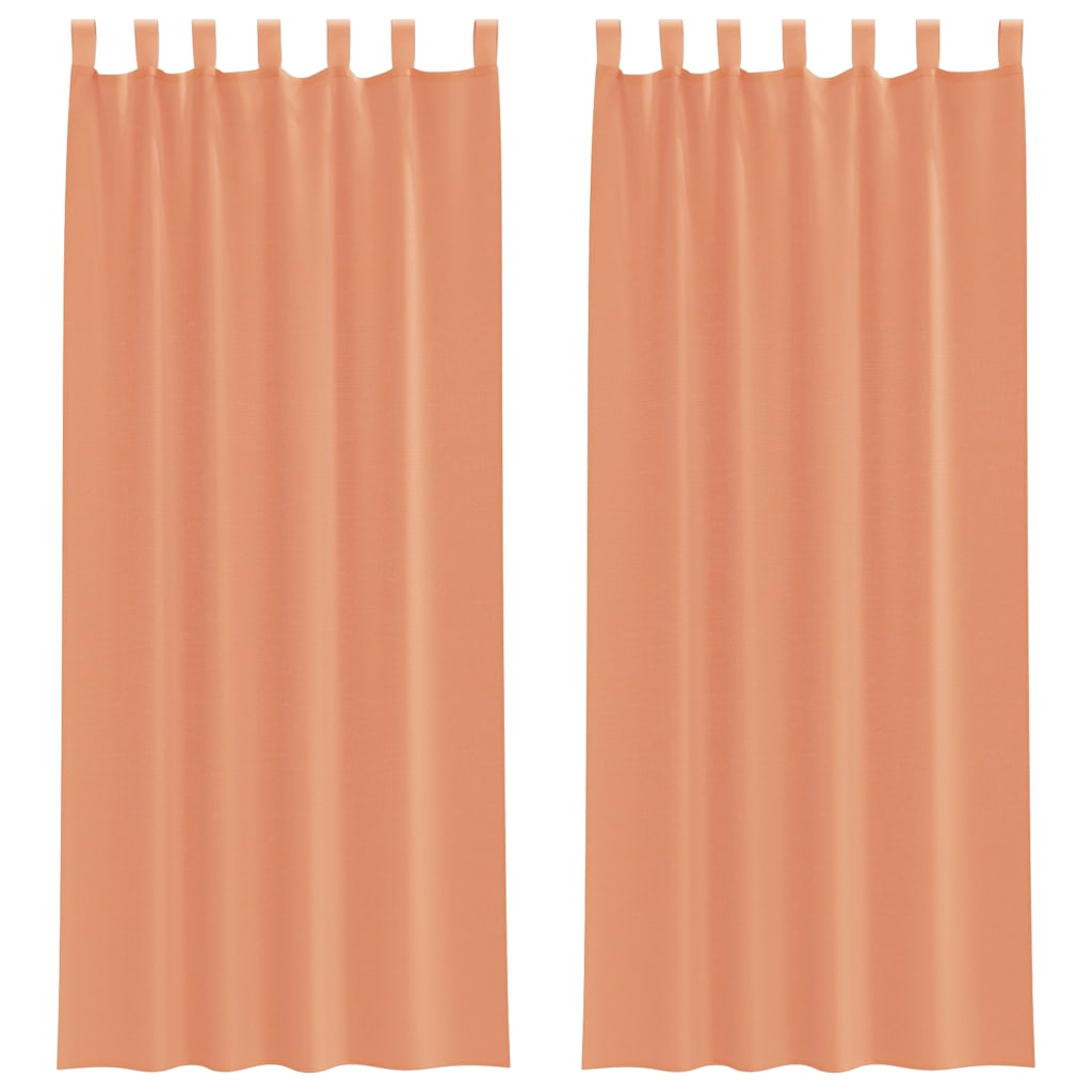 Tende in Voile con Passanti 2 pz Terracotta 140x260 cm | homemem39