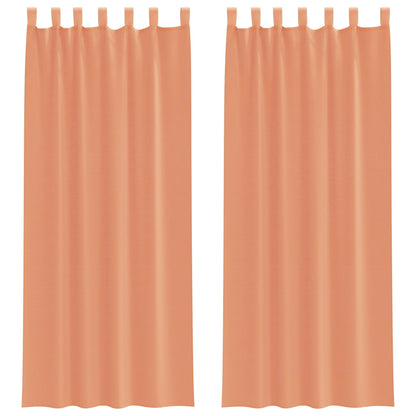 Tende in Voile con Passanti 2 pz Terracotta 140x260 cm | homemem39