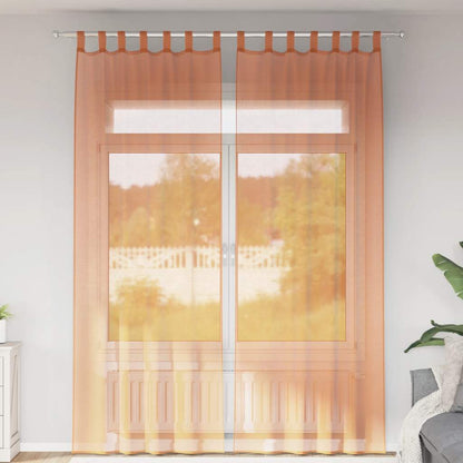 Tende in Voile con Passanti 2 pz Terracotta 140x260 cm | homemem39